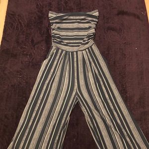 Blue stripper pant suit